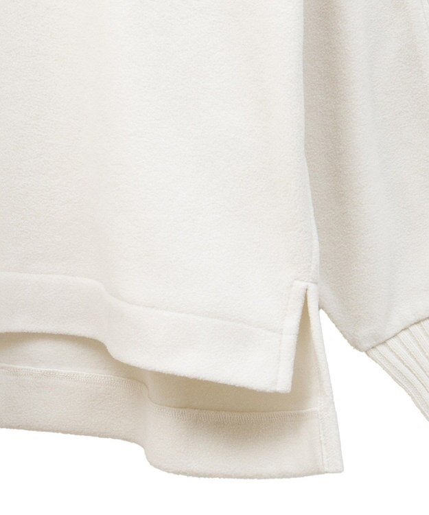 Green Parks フリース袖リブドッキングプルオーバー Beige