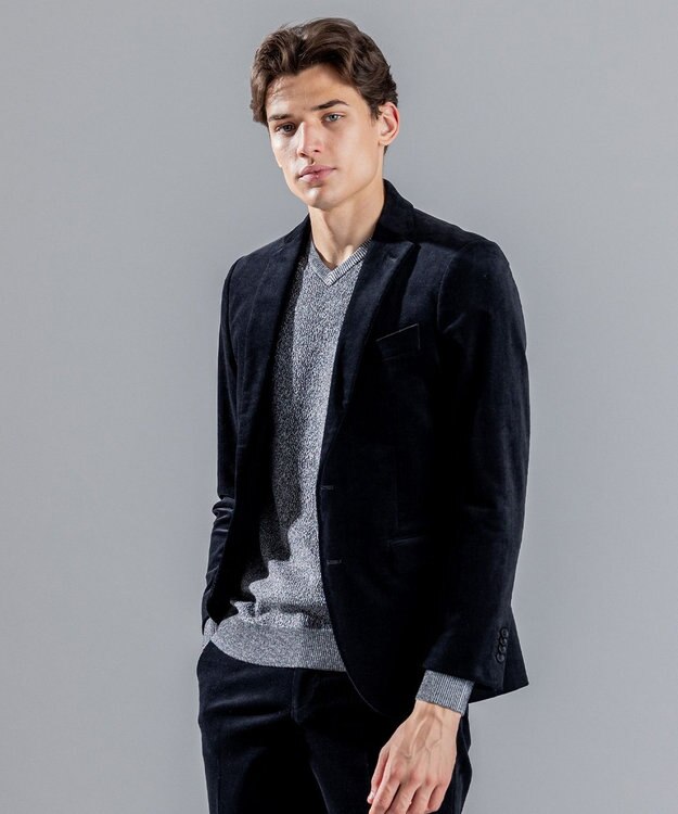 JOSEPH HOMME ライトコーデュロイストレッチ　ジャケット ブラック系