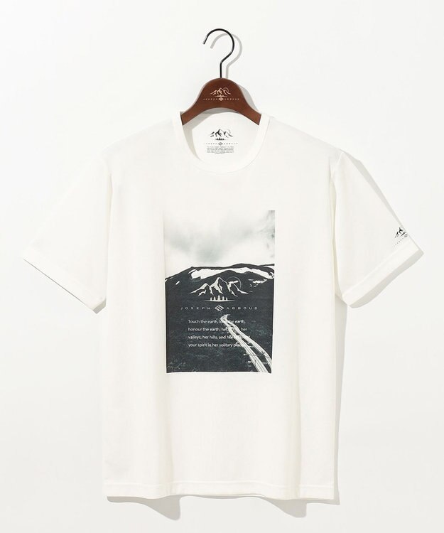 JOSEPH ABBOUD MOUNTAIN 【吸水速乾/消臭性】デオドライ天竺 フォトプリント Ｔシャツ ホワイト系6