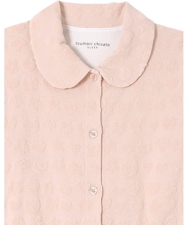 tsumori chisato SLEEP ツモリチサト パジャマ 長袖 長ズボン 綿混(本体) パイル素材 上下セット 前開き tsumori chisato SLEEP UDX556 /ワコール ピンク