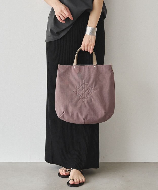 russet 《トートバッグ人気NO.1モデル》スリム2WAYトートバッグ <ナイロン>(CE-1404-WEB) Plum