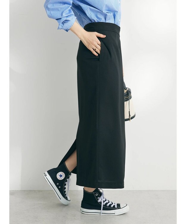 CRAFT STANDARD BOUTIQUE ジョーゼットタイトスカート Black