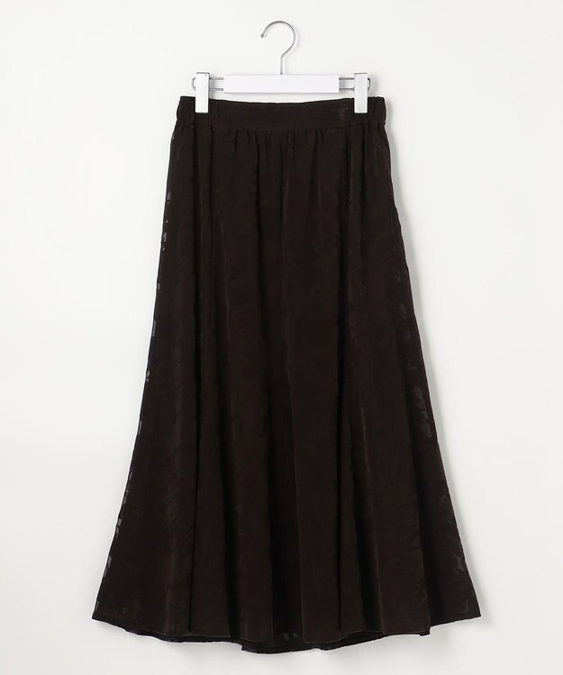 ANY SIS 【2SET】フェザー ニット × フロッキー スカート アイボリー×ブラウン