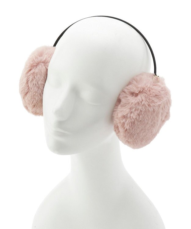 MOONBAT 【FUDGE11月号掲載】PAUL & JOE ACCESSOIRES ネコチャーム付フェイクファーイヤマフ（細アーム） ペールピンク