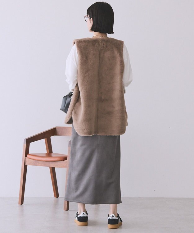 AMERICAN HOLIC ヌバック調スカート Gray