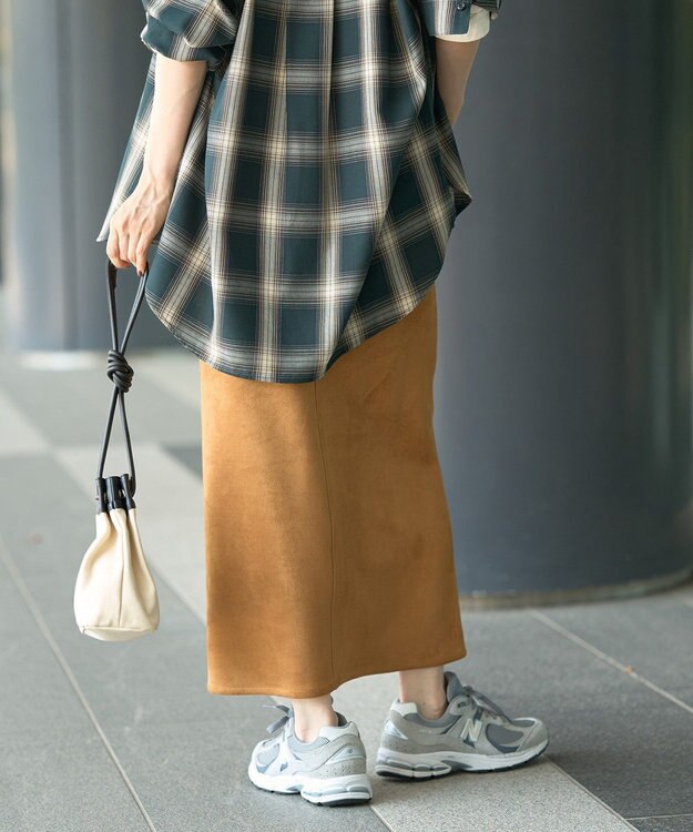 AMERICAN HOLIC ヌバック調スカート Camel