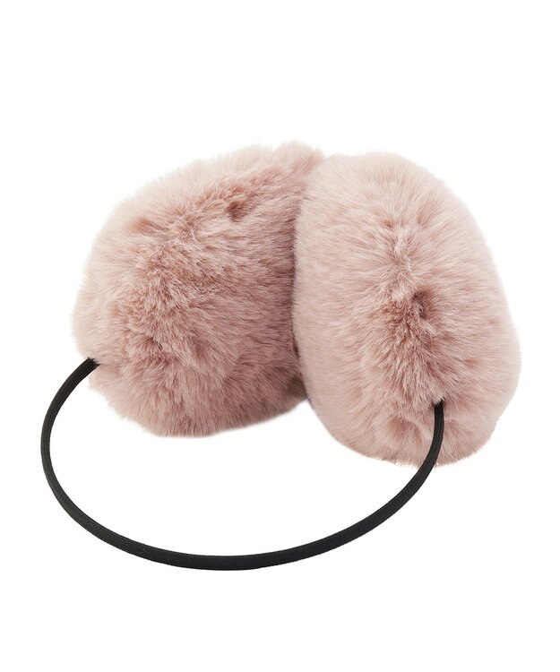 MOONBAT 【FUDGE11月号掲載】PAUL & JOE ACCESSOIRES ネコチャーム付フェイクファーイヤマフ（細アーム） ペールピンク