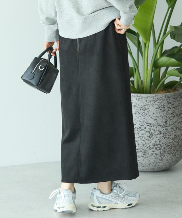 AMERICAN HOLIC ヌバック調スカート Black