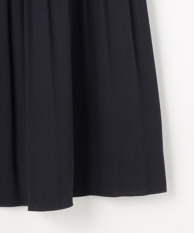 J.PRESS LADIES L ノルディス2wayジョーゼット プリーツ スカート ネイビー系