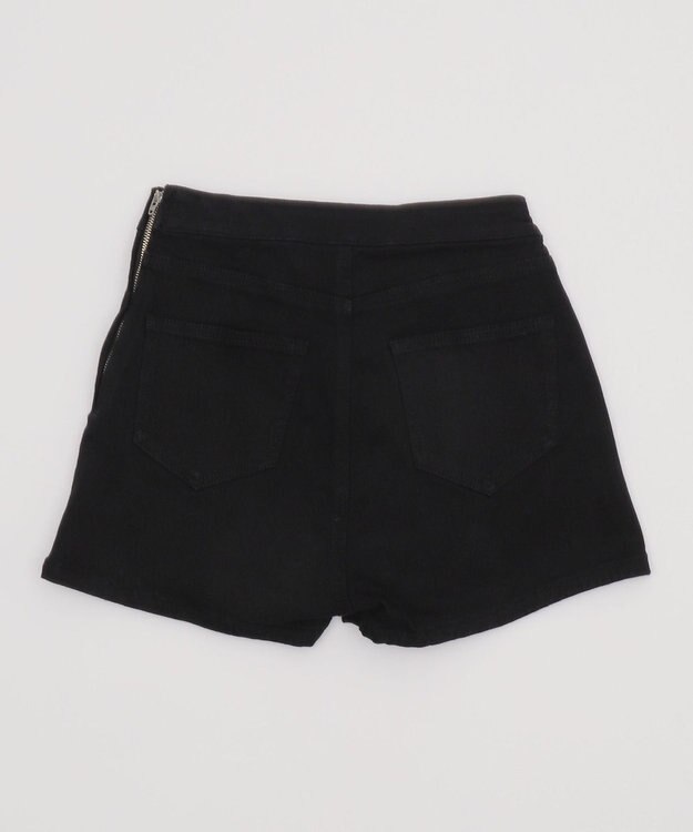 WEGO レースアップデニムショートパンツ ブラック