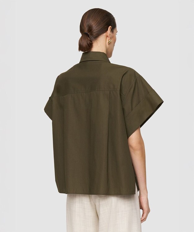 JOSEPH ポプリンコットン　ショートスリーブシャツ Palm Leaf