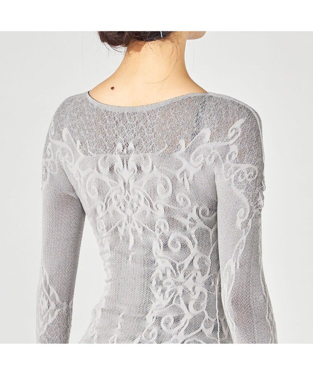 Chacott 【ノーソーイングニット】リバーシブルクルーネックトップ グレー