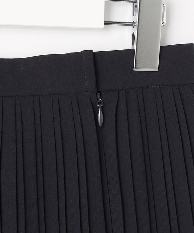 J.PRESS LADIES L ノルディス2wayジョーゼット プリーツ スカート ネイビー系