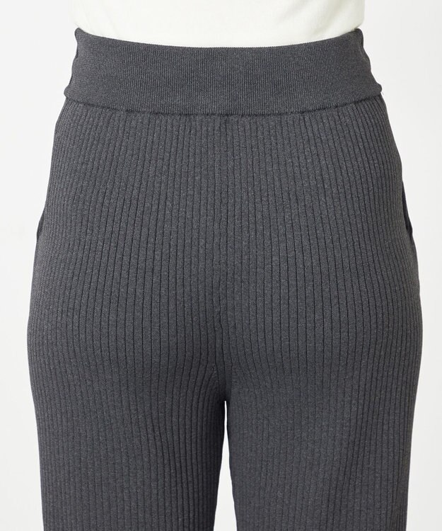 NAVE 【ReNAVE・手洗い可】スポンディッシュニットワイドリブパンツ グレー系