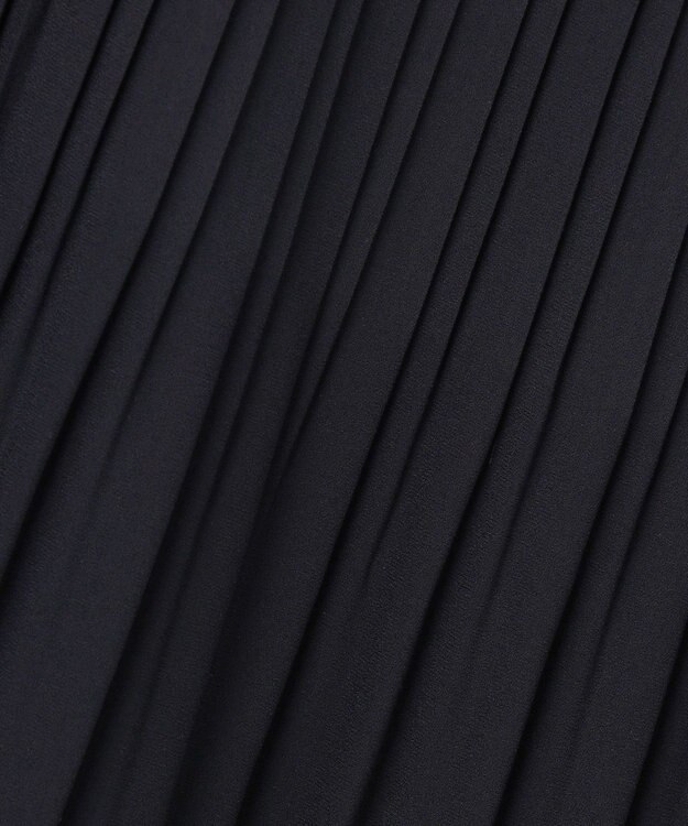 J.PRESS LADIES L ノルディス2wayジョーゼット プリーツ スカート ネイビー系