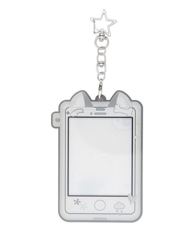 WEGO 【痛バ＆推し活グッズ】あにまるphoneカードホルダーキーホルダー グレー