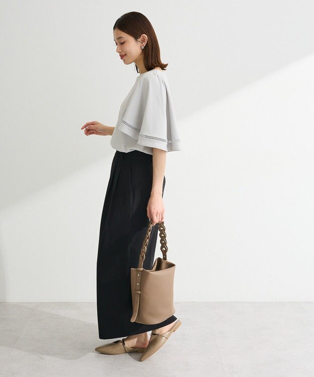 Green Parks 華やぎカットソー（フレアスリーブ） Light Gray