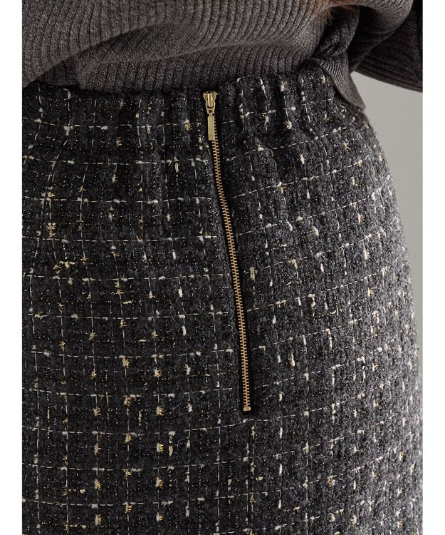 Te chichi ツィードロングナロースカート《2025winter catalog item》 チャコールグレー