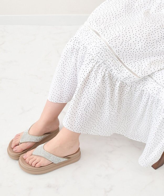 Bridget Birkin 【Bridget Birkin】ビジュートングサンダル ベージュ