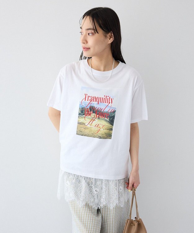 CRAFT STANDARD BOUTIQUE フォトプリントＴシャツ Off White