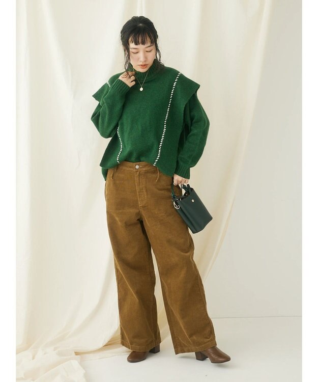 CRAFT STANDARD BOUTIQUE ハンドステッチニットプルオーバー Green