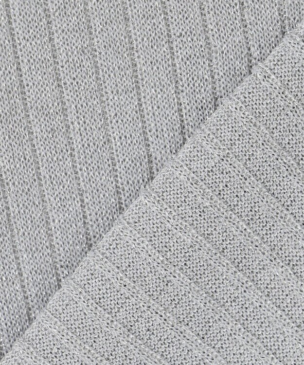 uncrave 【手洗い可】ラメ シアー クルーネック ニット（uncrave STANDARD） シルバー