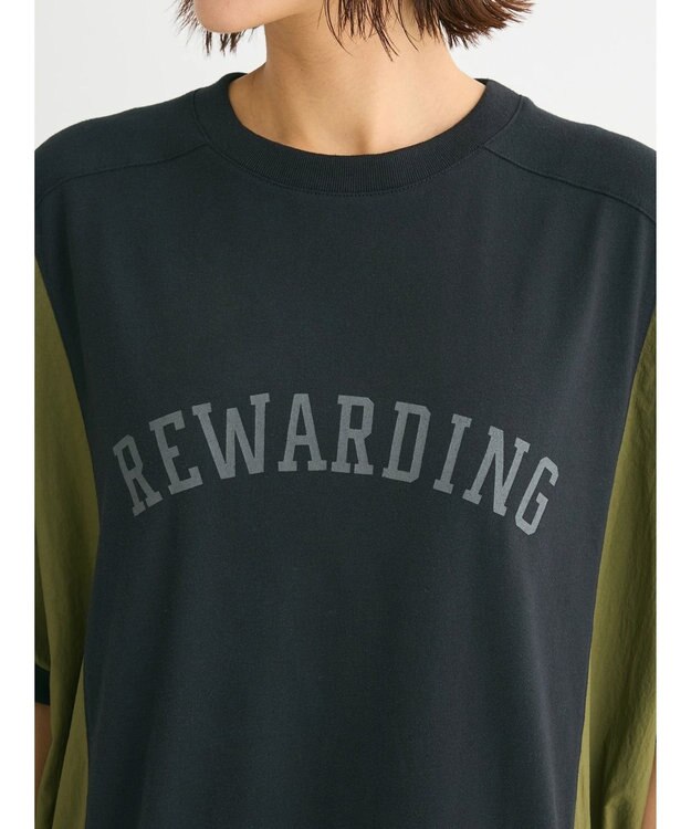 Green Parks ナイロンドッキングロゴチュニック Black