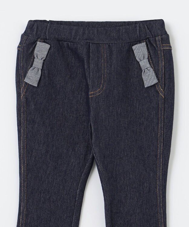 組曲 KIDS 【80-100㎝】デニムニット パンツ ネイビー系