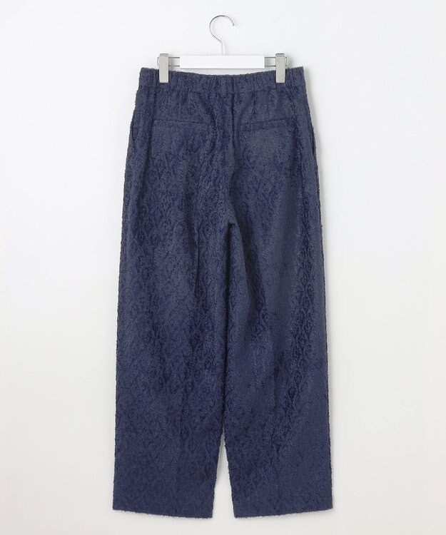 自由区 【Exclusive】ジオメトリックジャガード パンツ ネイビー