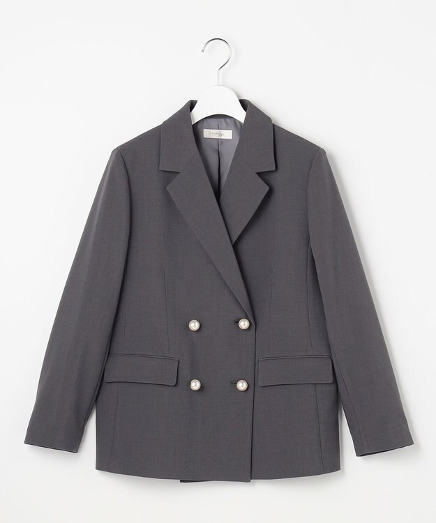 Feroux 【先行予約】パール釦テーラード ジャケット グレー系