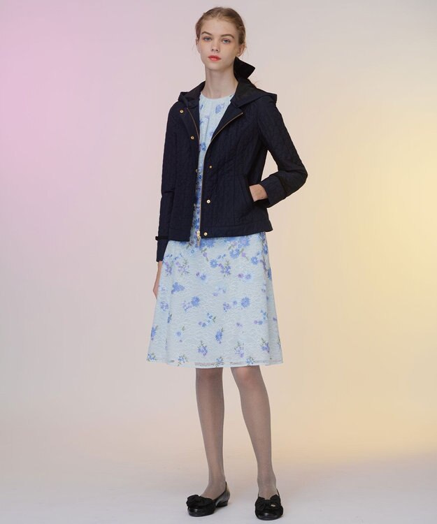 TOCCA LAURA キルティングショートコート ネイビー系