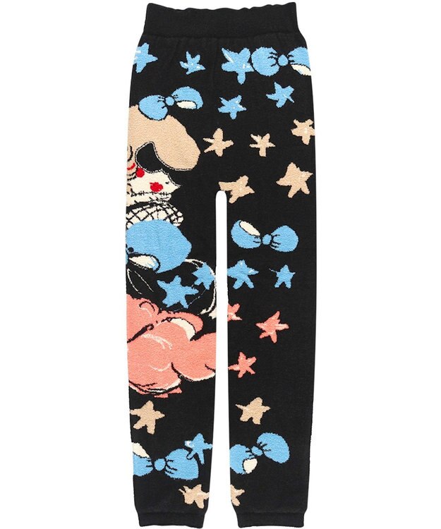 tsumori chisato SLEEP ツモリチサト 毛パン ニット(本体) あったか 足首丈 レディース UEY667 /ワコール ブラック