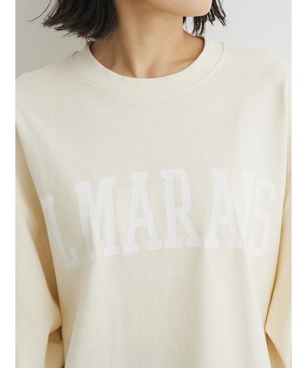 Green Parks ロゴトレーナーＴＥＥ Ecru