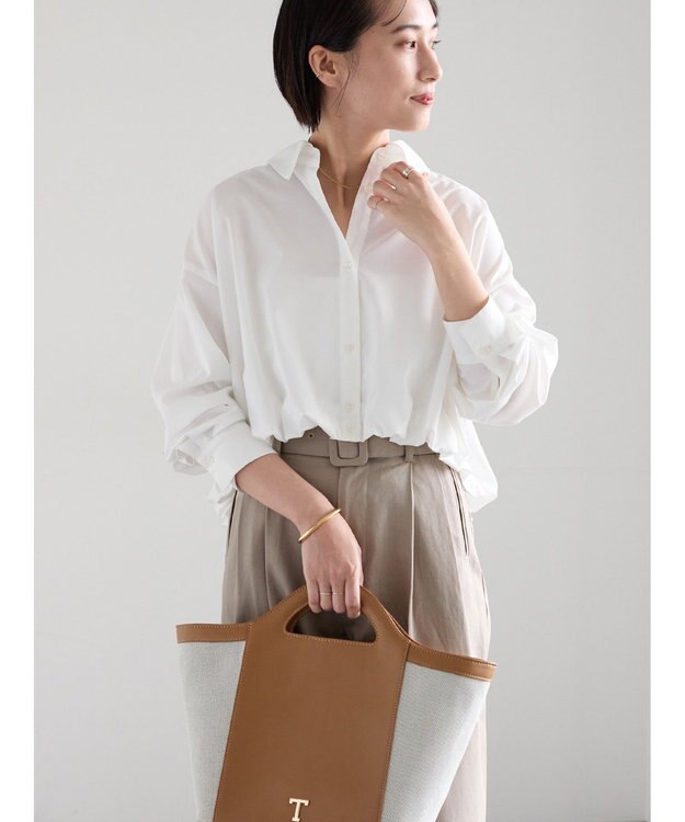 Te chichi 【雑誌掲載アイテム】バルーンヘムシャツ オフホワイト