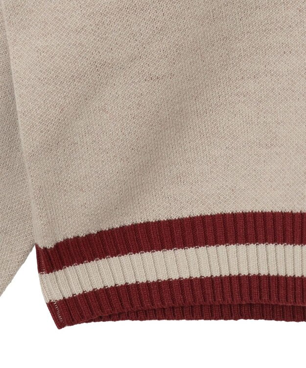 WEGO ラインチルデンニットプルオーバー オフホワイト