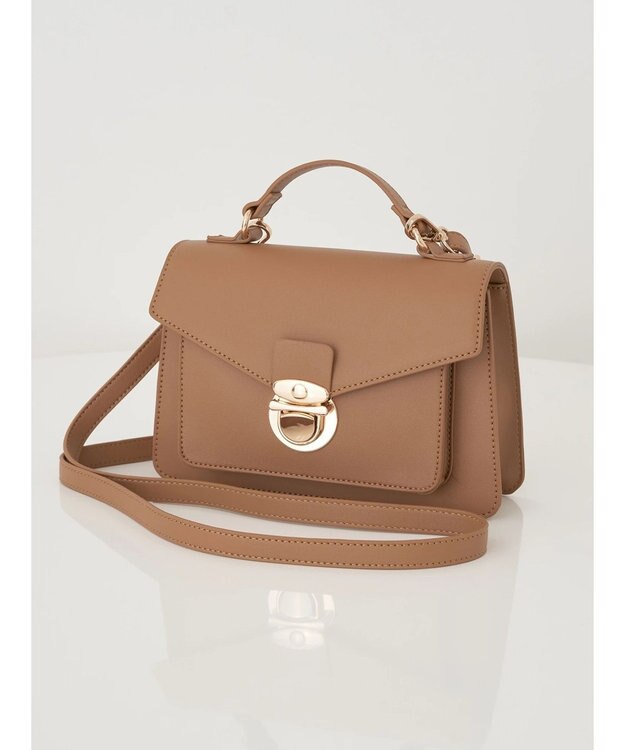 earth music&ecology サッチェルショルダー付きバッグ Brown