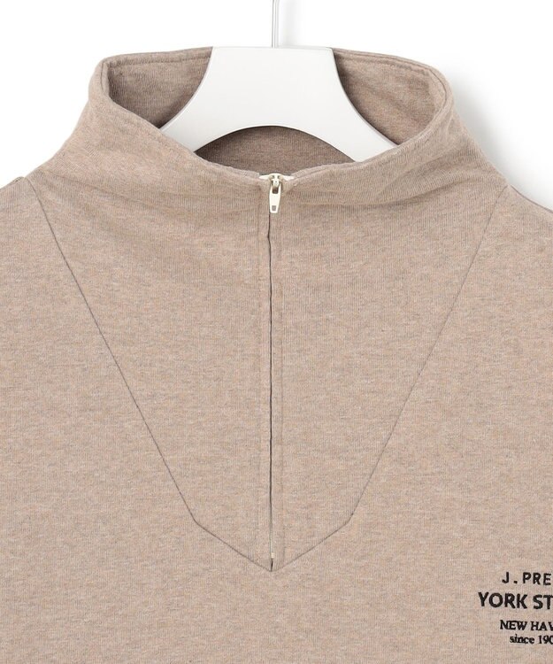 J.PRESS YORK STREET 【UNISEX】ヘビー天竺ハーフジップ スウェット アイボリー系