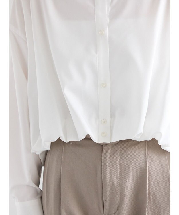 Te chichi 【雑誌掲載アイテム】バルーンヘムシャツ オフホワイト