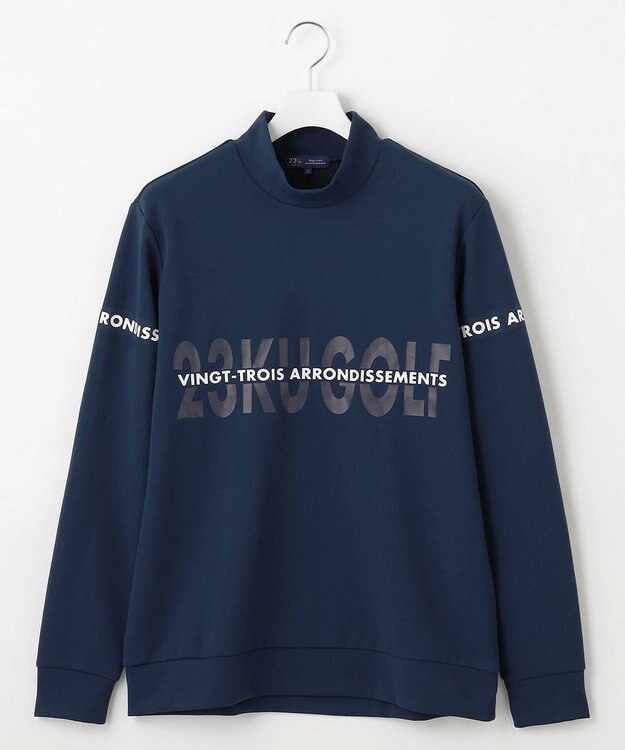 23区GOLF 【MEN】ストレッチモックネックシャツ ネイビー系