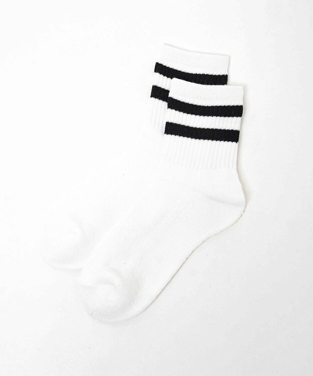 WEGO 2ラインソックス ホワイト