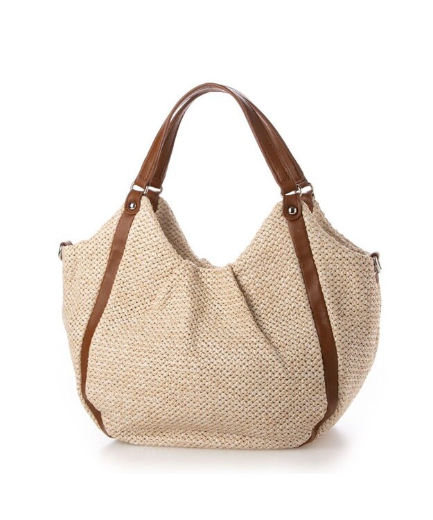 Y'SACCS ストロー風2wayトートバッグ アイボリー