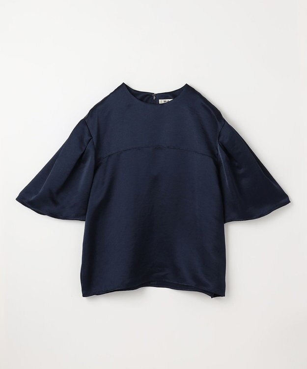 NAVE 【ReNAVE】タンブラーサテン ブラウス ネイビー系