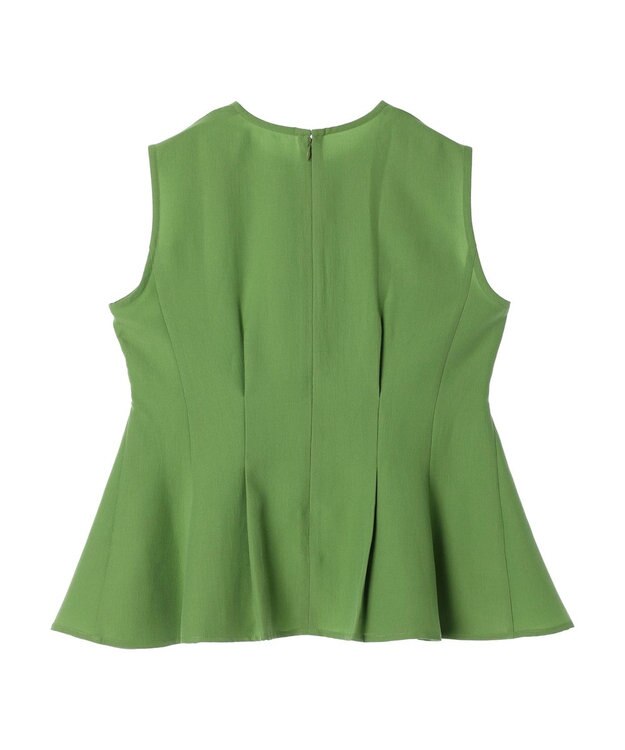 Green Parks AnriettMusee ノースリーブタックペプラムブラウス Green