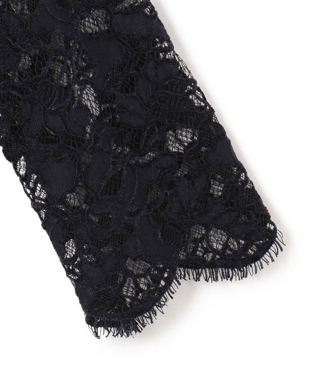 23区 【APPLAUDIR】モールラインフラワーレース ドレス ネイビー系