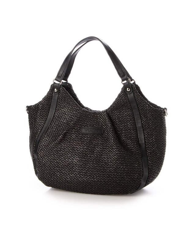 Y'SACCS ストロー風2wayトートバッグ ブラック