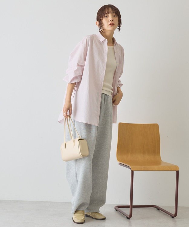 AMERICAN HOLIC 【イージーケア】バックギャザーリボンシャツ Pink