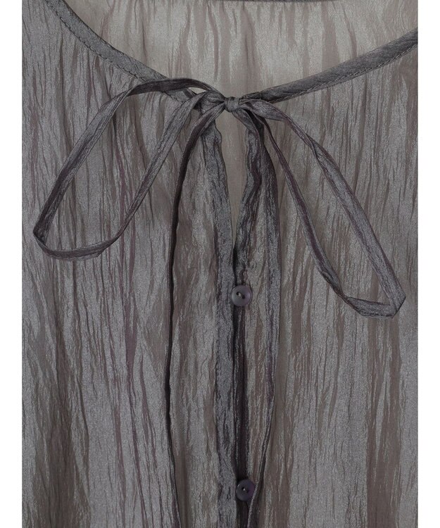 Green Parks ・ＥＬＥＮＣＡＲＥ　ＤＵＥ　２ｗａｙシアーブラウス Charcoal Gray