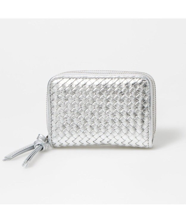 UNBILLION ペルケ perche / レザーメッシュ・ジャバラカードキーケース シルバー