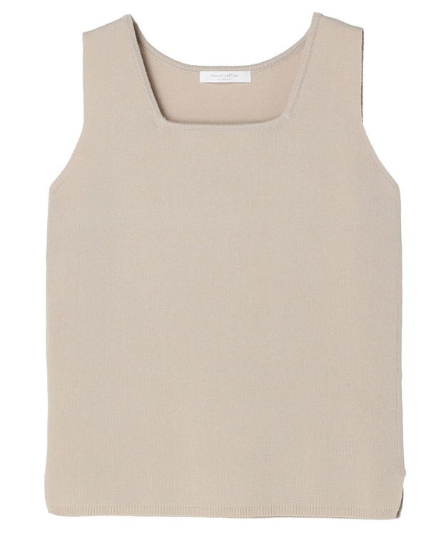 Green Parks スクエアネックニットタンクトップ Charcoal Gray