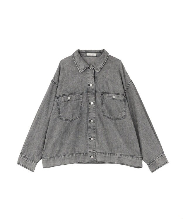 Green Parks シアーデニムシャツＧジャン Black